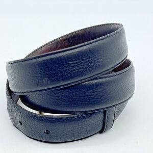 European Tanned Cowhide Belt Men's Size 36/90 Black Leather Made In England